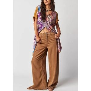 #109- Free People Pick Your Scarf Maxi Tee in Blue Combo NWOT